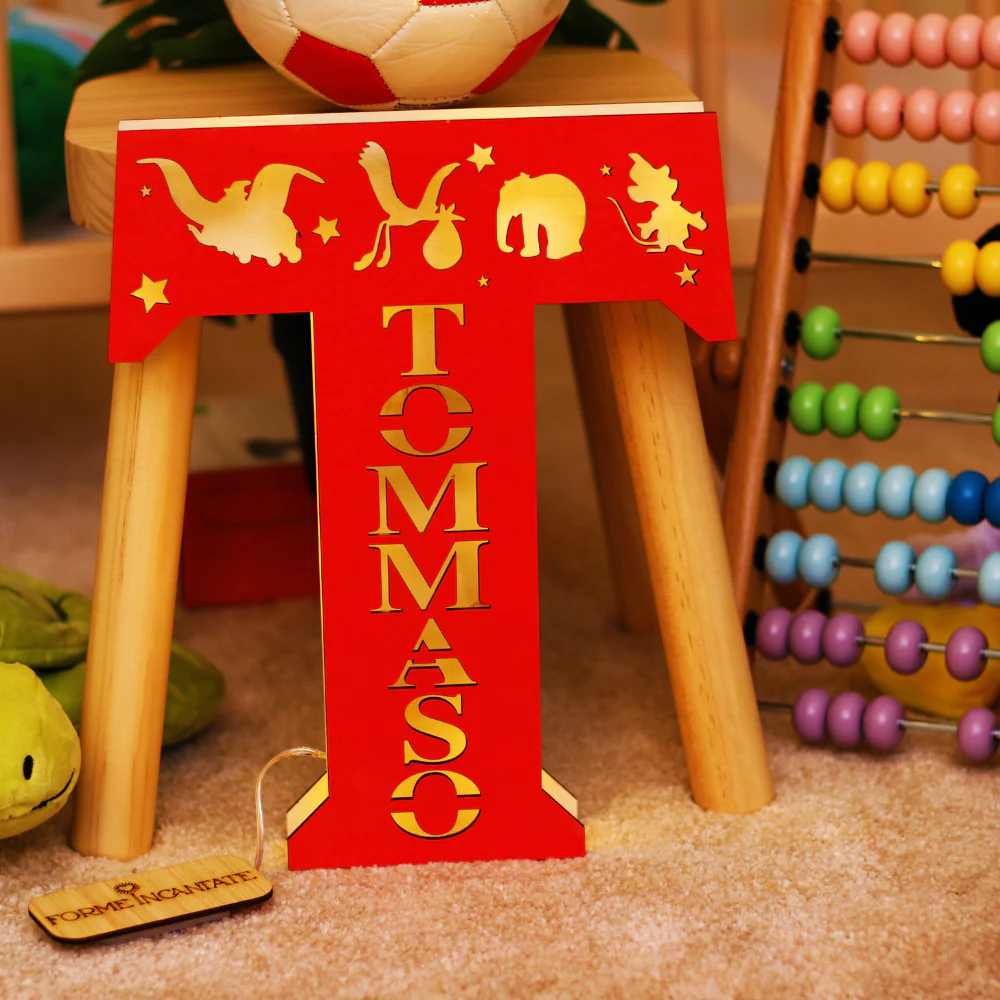 Lampada lettera personalizzata in legno con favole - Image 11