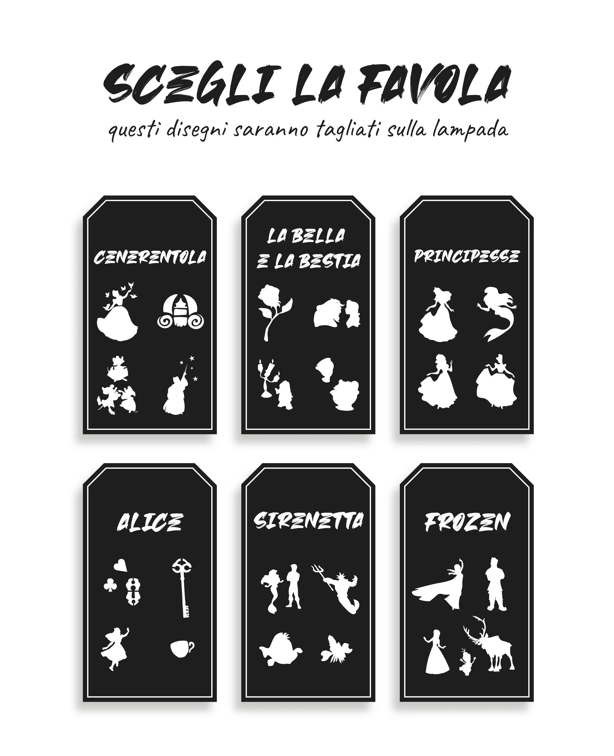 Lampada lettera personalizzata in legno con favole - Image 7