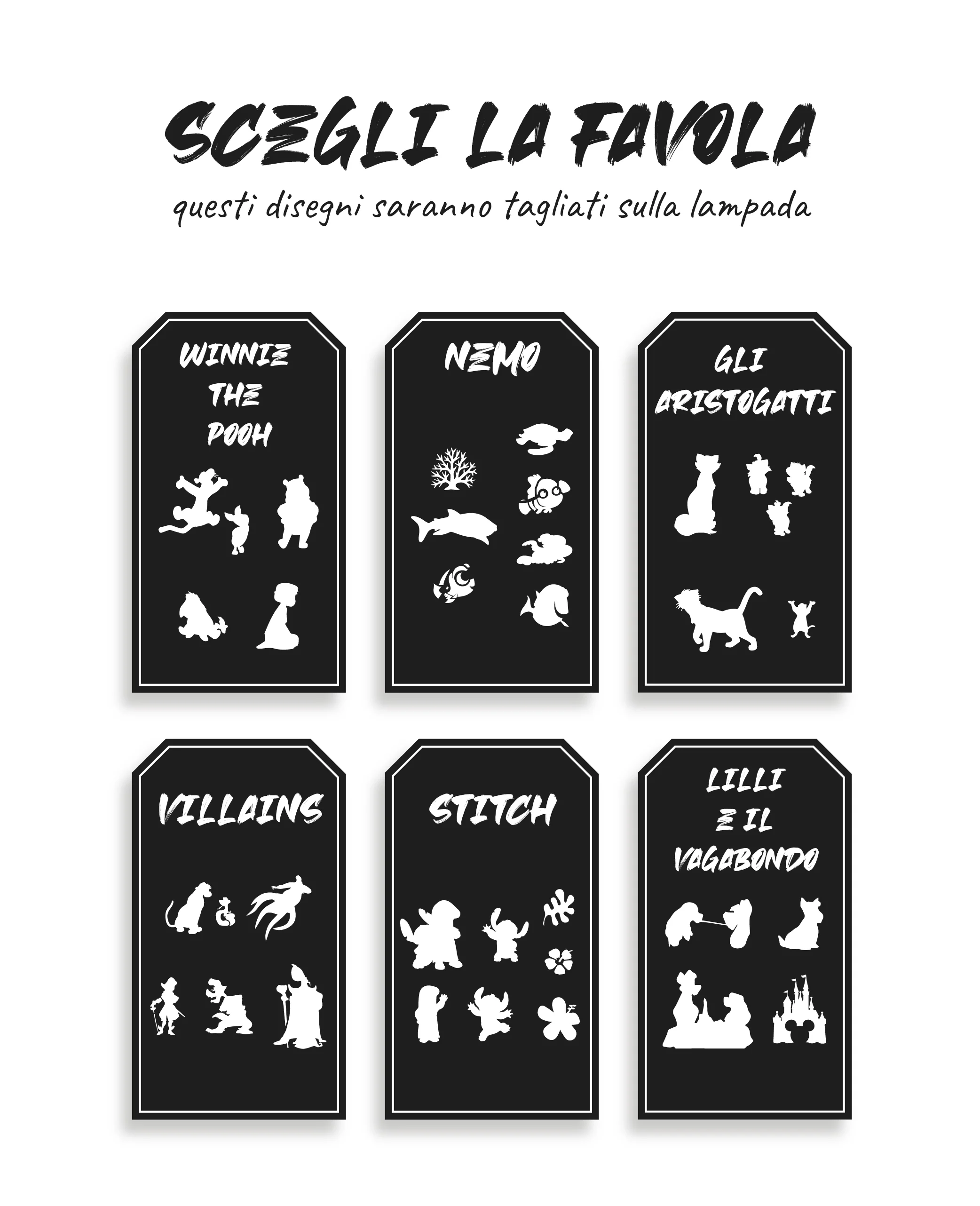 Lampada lettera personalizzata in legno con favole - Image 8