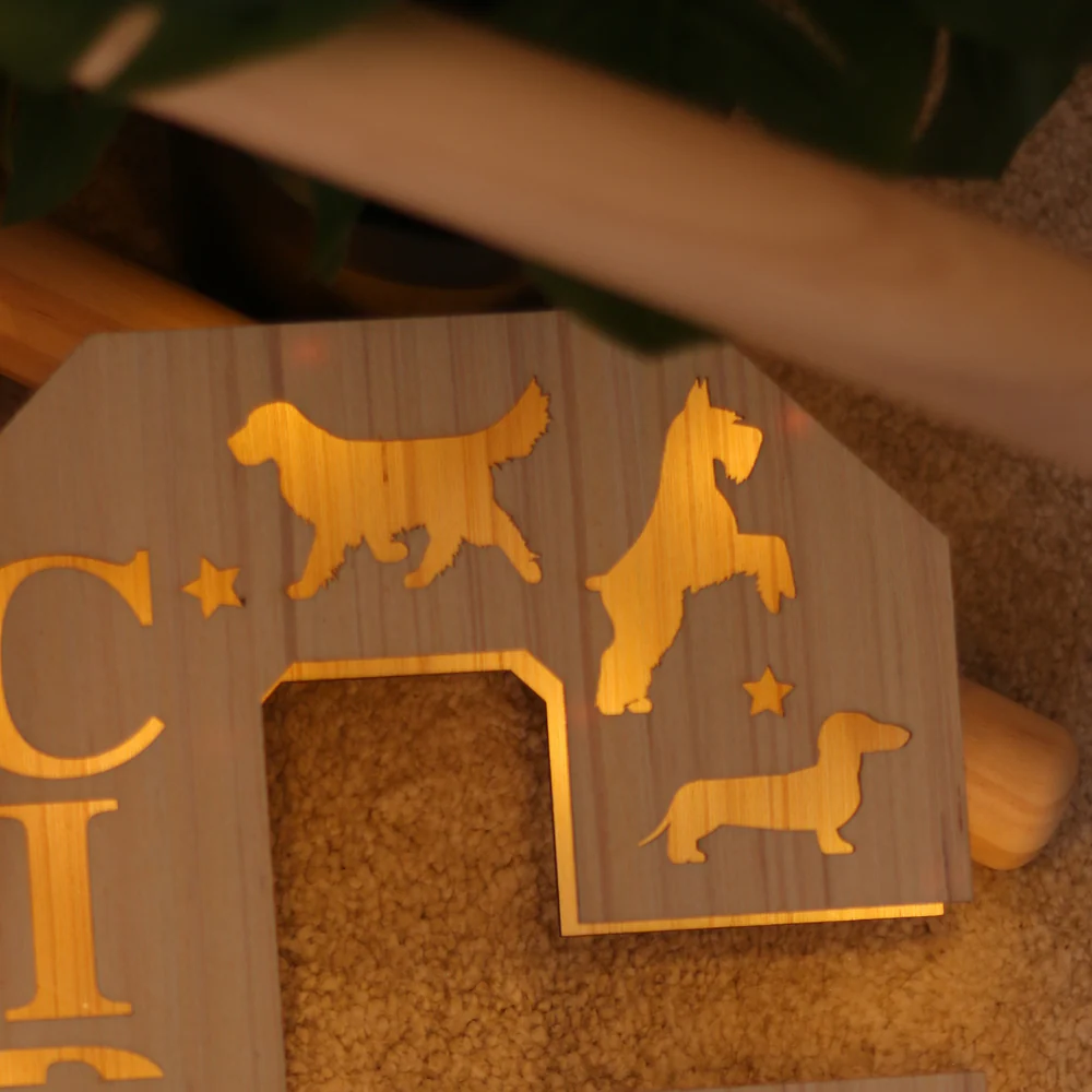 Lampada Lettera Con Cani Personalizzata - Image 10