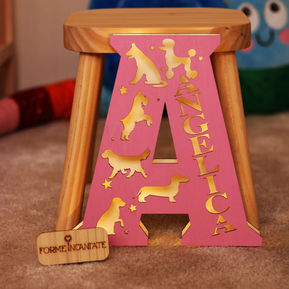 Lampada Lettera Con Cani Personalizzata - Image 5