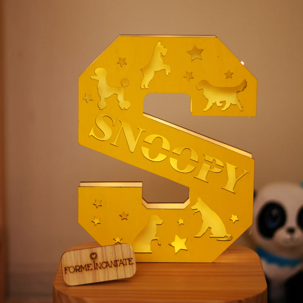 Lampada Lettera Con Cani Personalizzata - Image 6