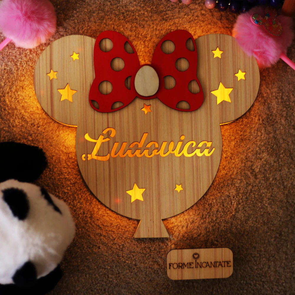 Lampada Minnie A Parete Con Nome Personalizzato - Image 3