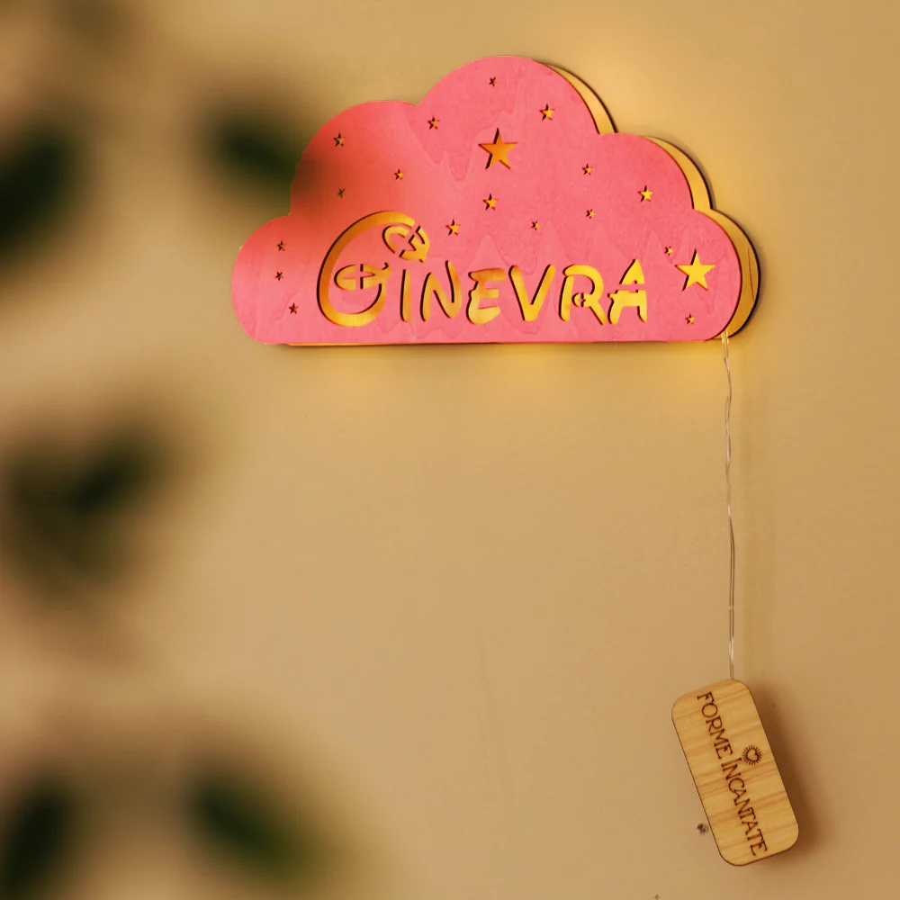 Lampada Nuvola a Parete con Nome Personalizzato - Image 3