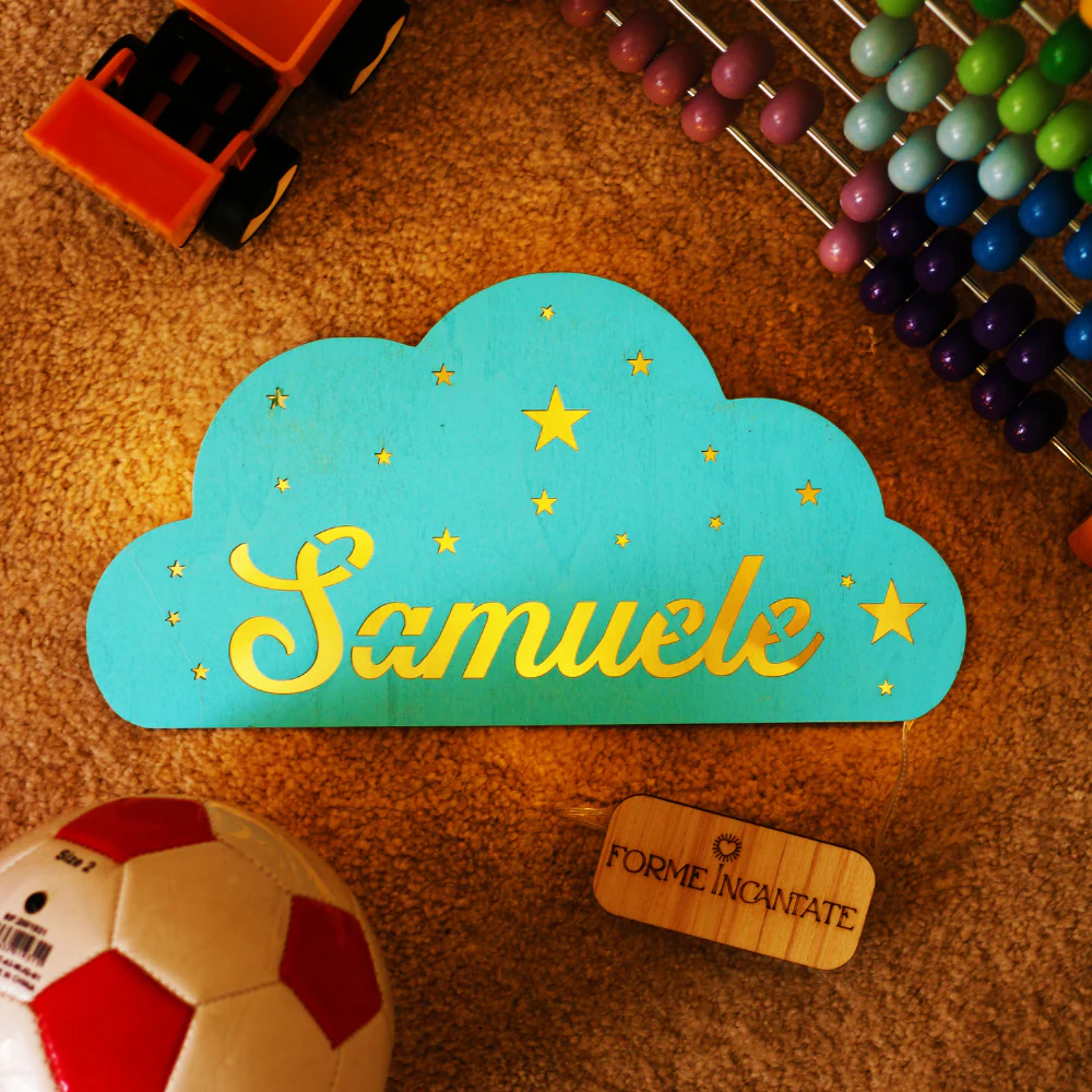 Lampada Nuvola a Parete con Nome Personalizzato - Image 4