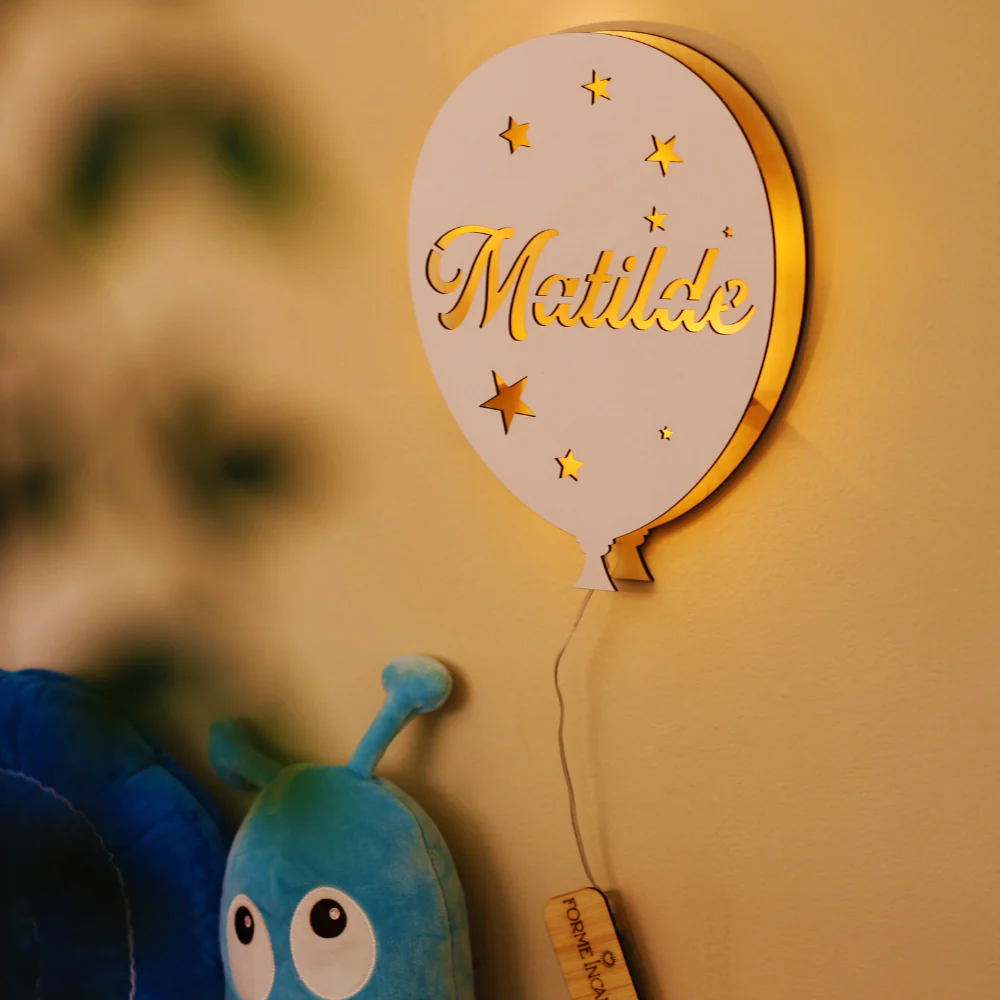 Lampada Palloncino a Parete con Nome Personalizzato - Image 3