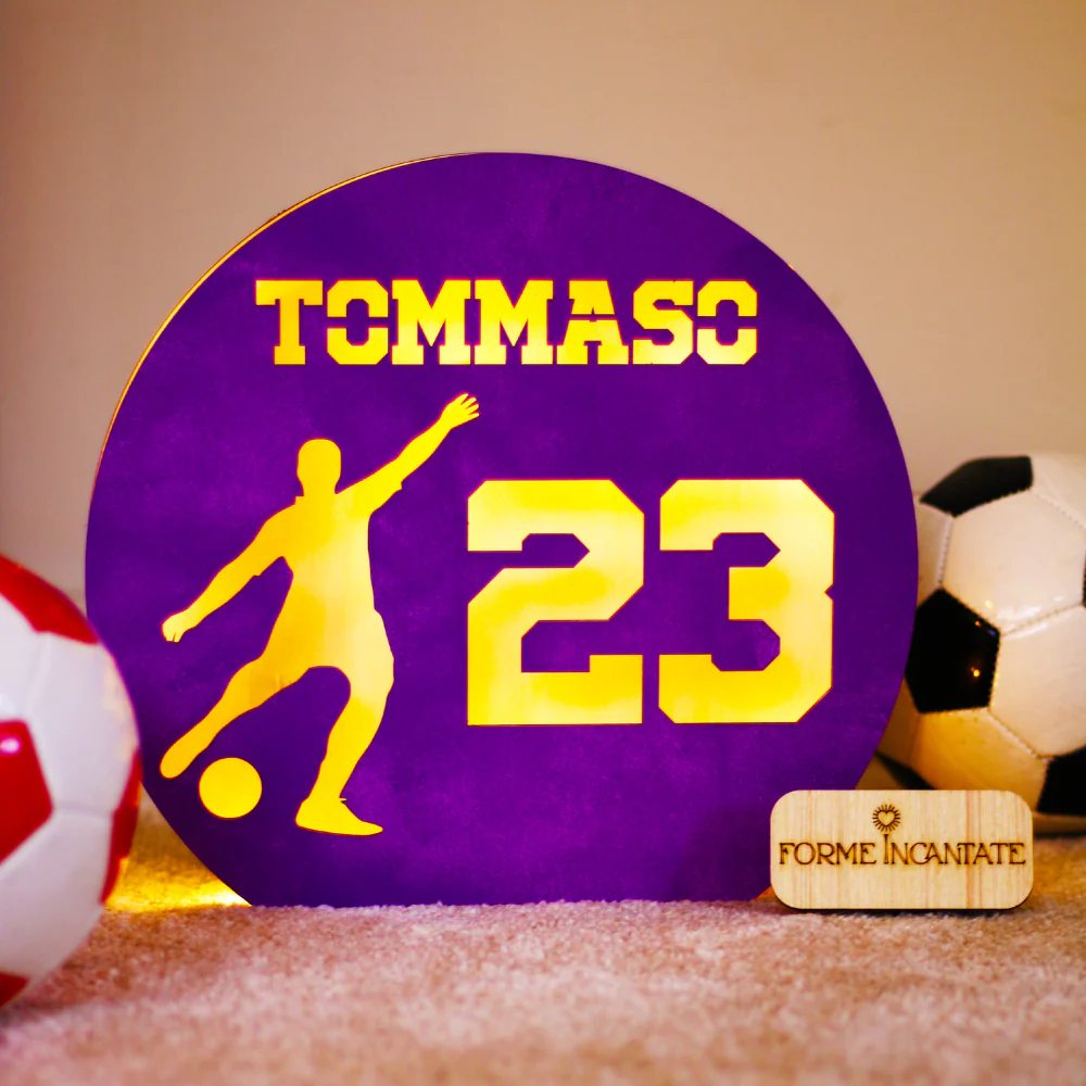 Lampada Tifoso Calcio Personalizzata In Legno - Image 6