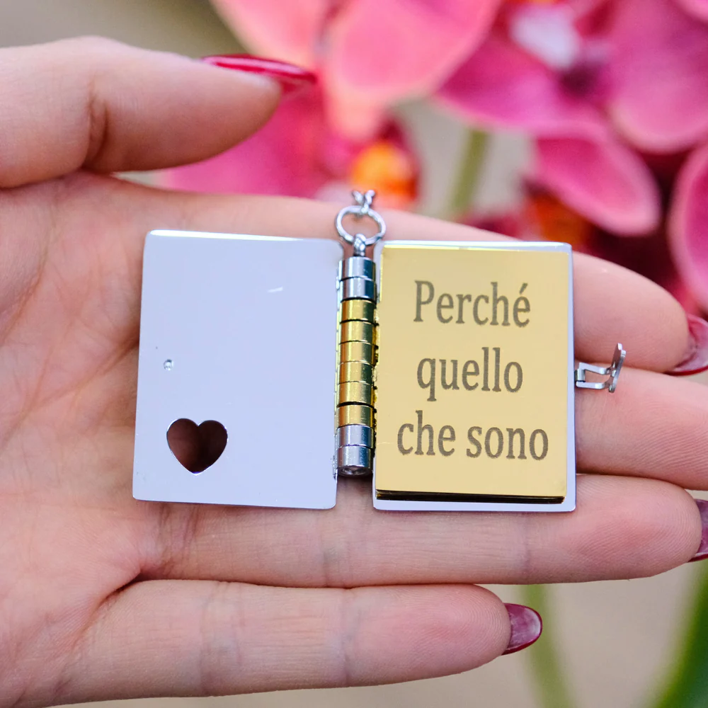 Portachiavi/Collana Book ~ Frase mamma Quello che sono lo devo a te - Image 2