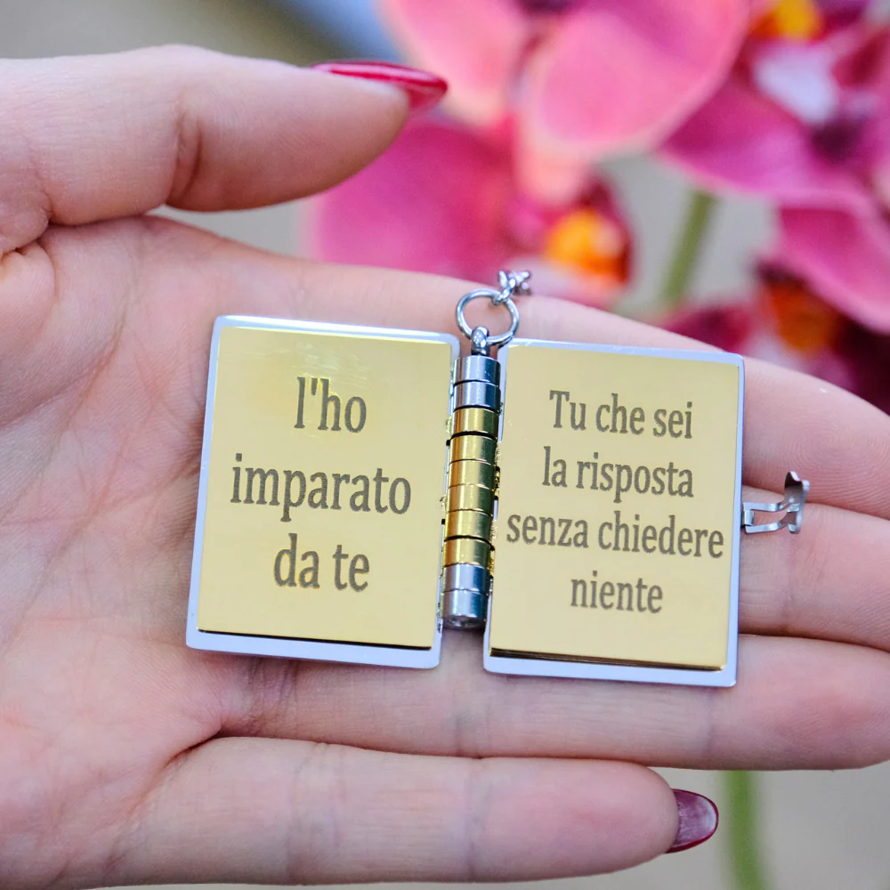 Portachiavi/Collana Book ~ Frase mamma Quello che sono lo devo a te - Image 3