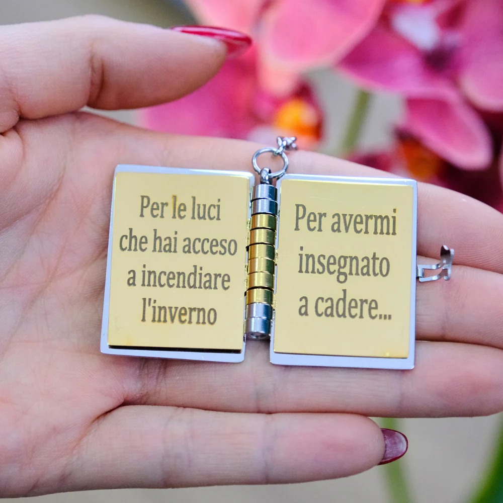 Portachiavi/Collana Book ~ Frase mamma Quello che sono lo devo a te - Image 4