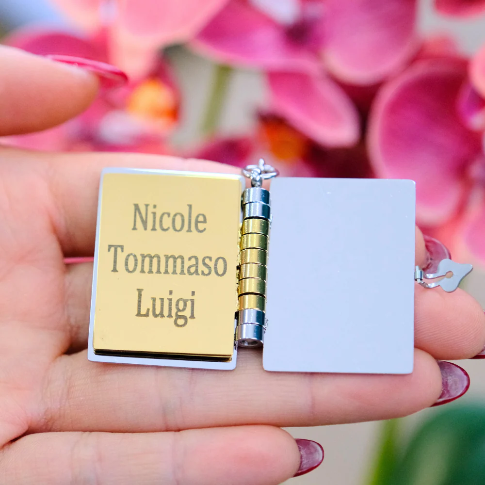 Portachiavi/Collana Book ~ Frase mamma Chi ha la mamma è ricco e non lo sa... - Image 5